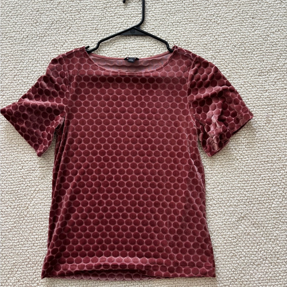 Elegant Velvet Polka Dot Top